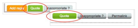 Quoting from buttons